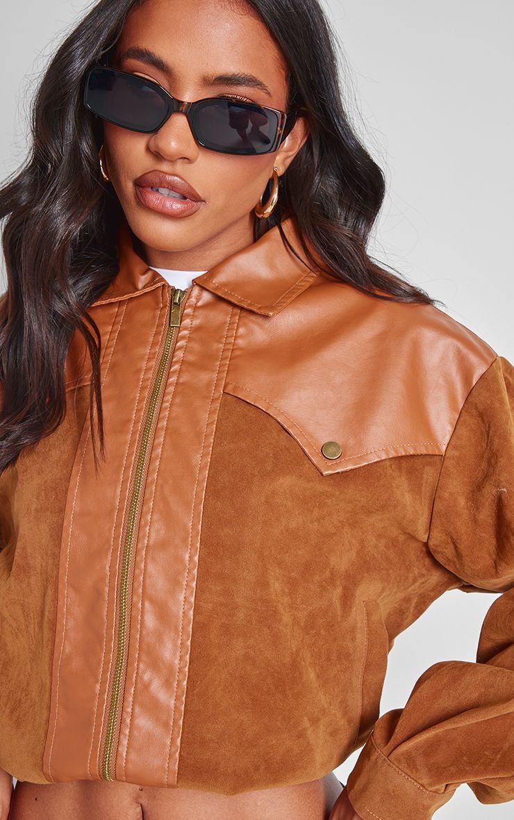Veste western oversize f PU b panneaux