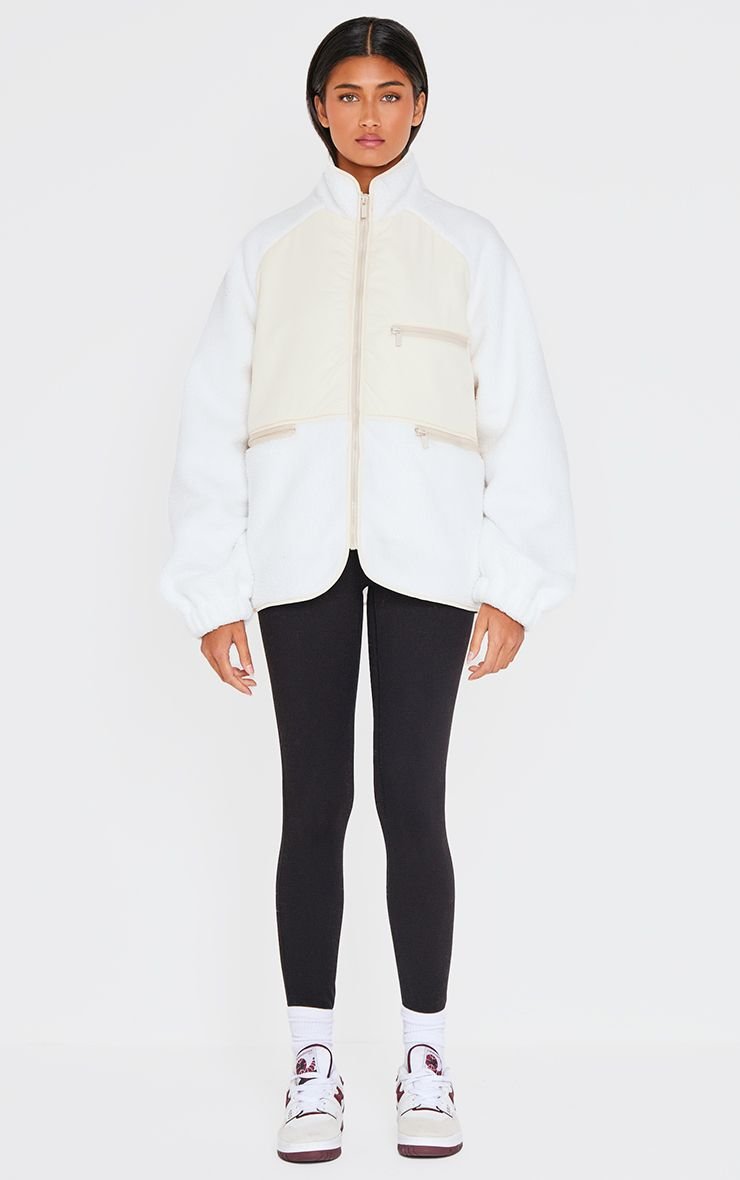 Veste b sensla f polaire teddy byda b détails contrastés