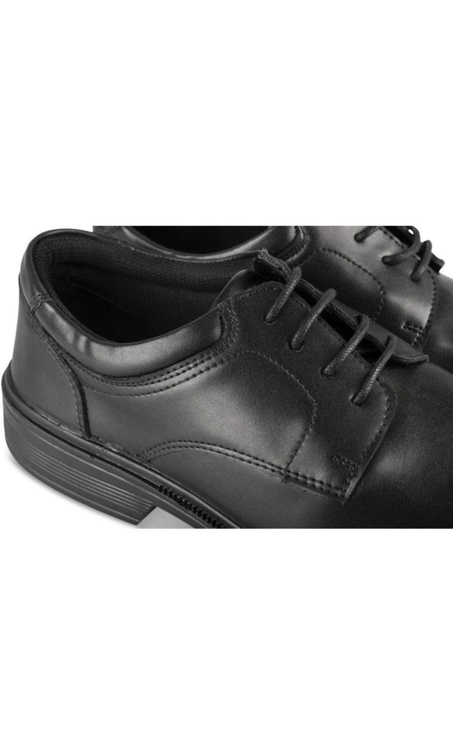 Derbies col rembourré semelle crantée noirs