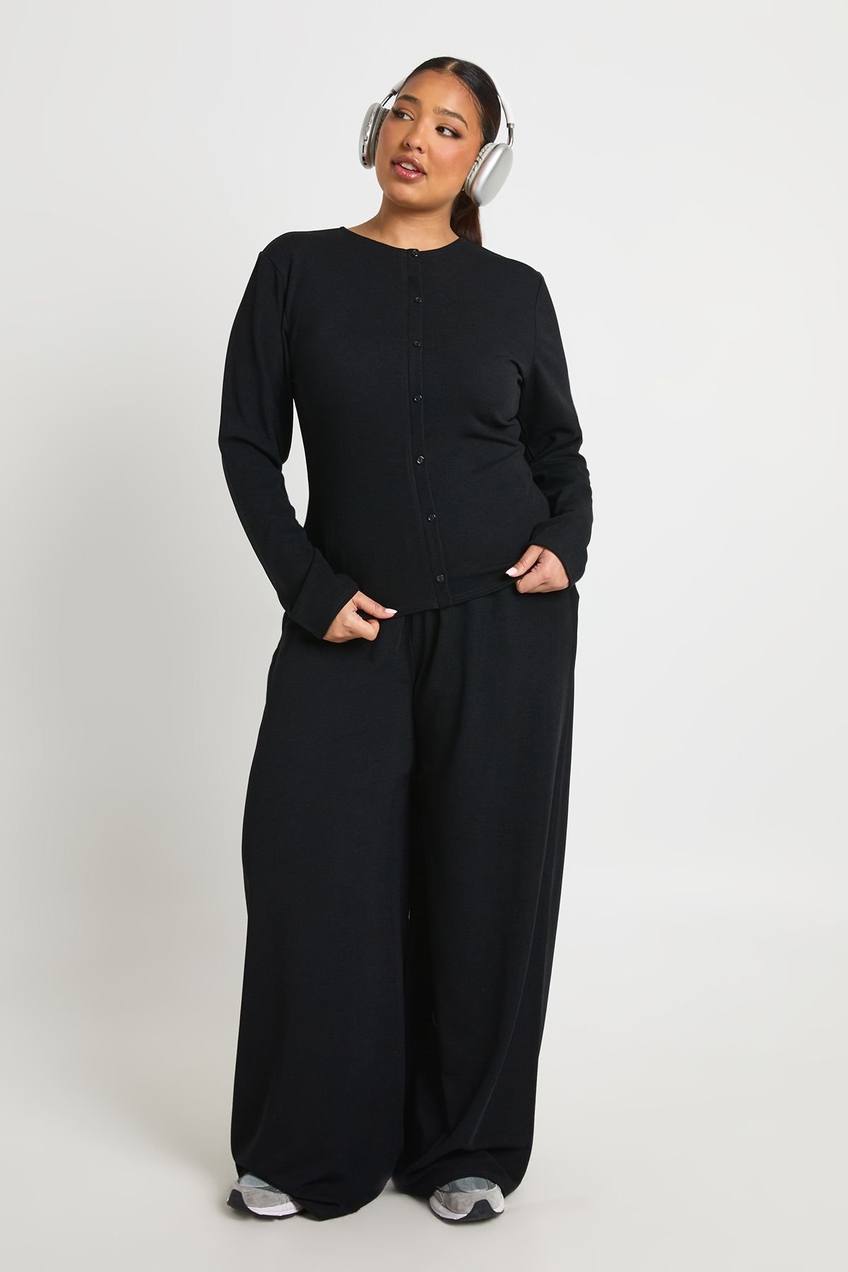 Ribbed top and trousers co-ord - Plus size