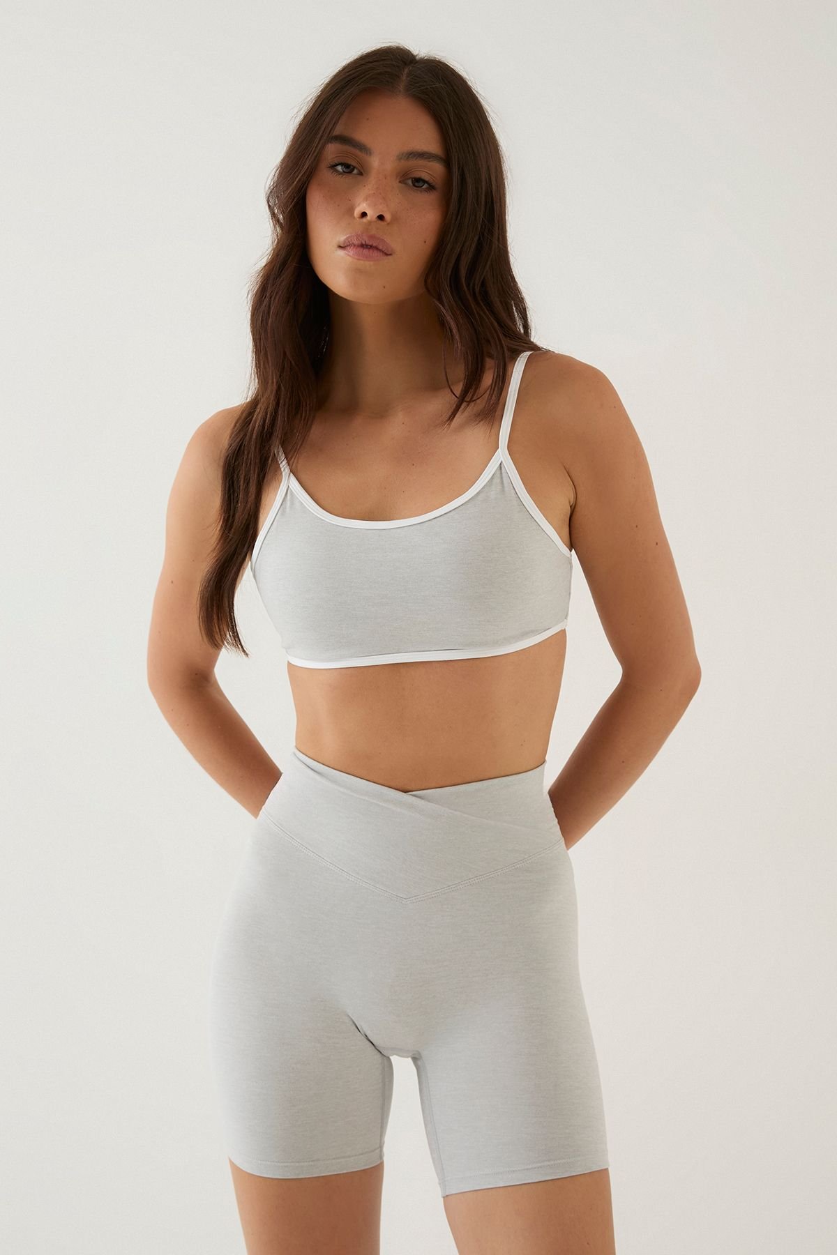 Short sport chiné b ceinture mkrwsa