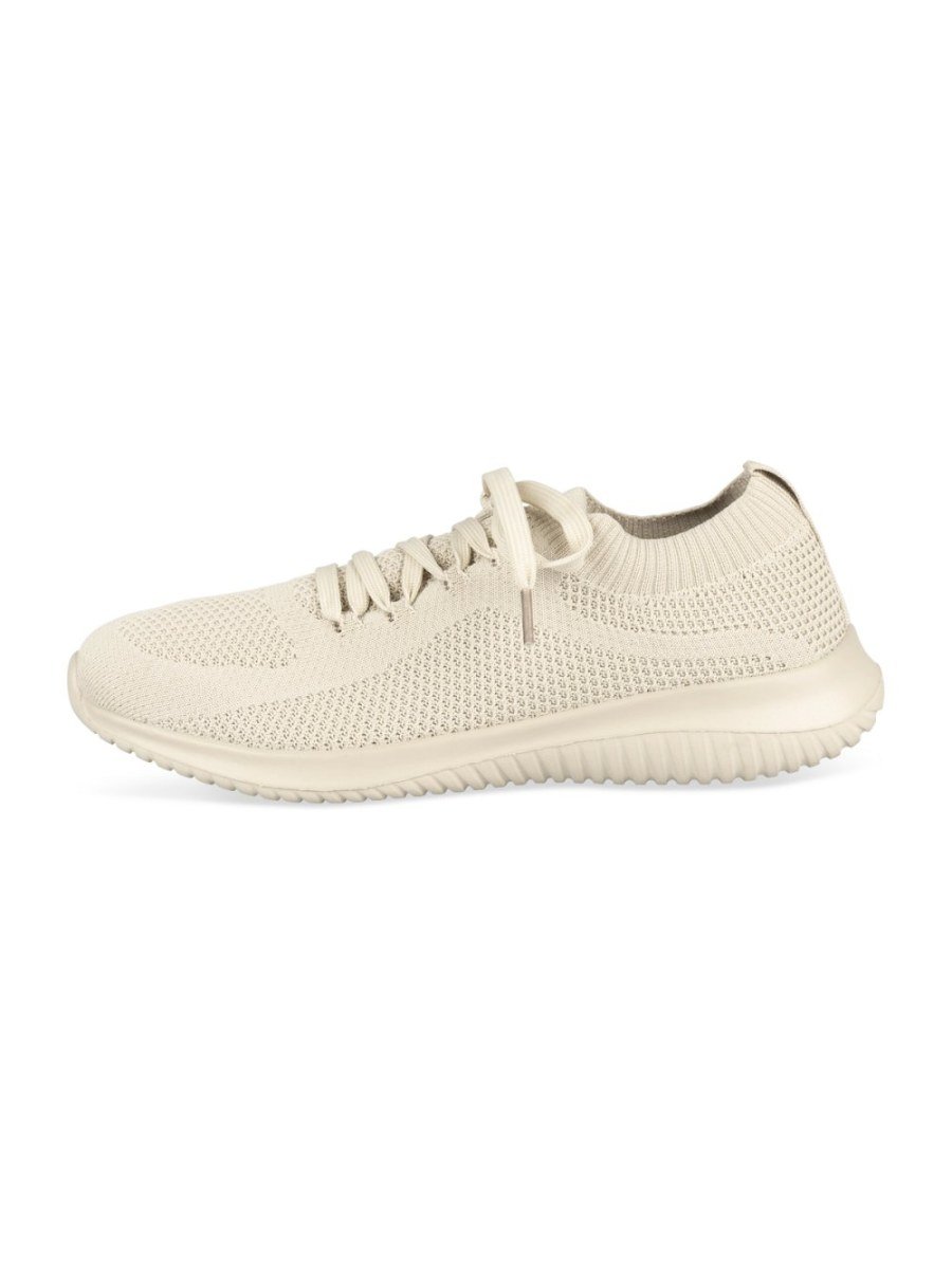 Baskets en maille fine à lacets beige