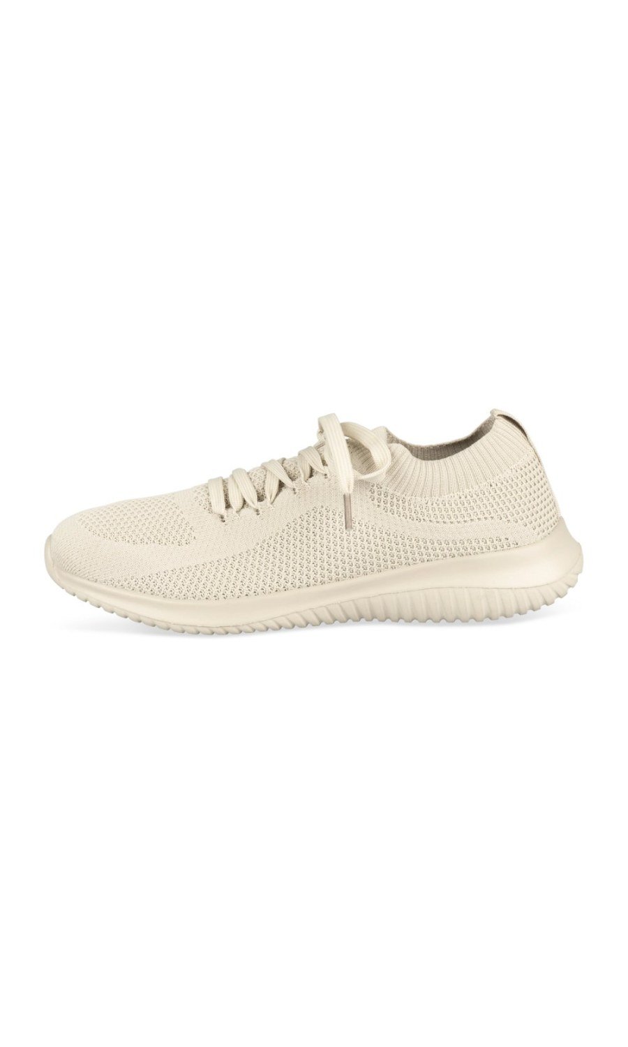 Baskets triko rqiq b lacets bej