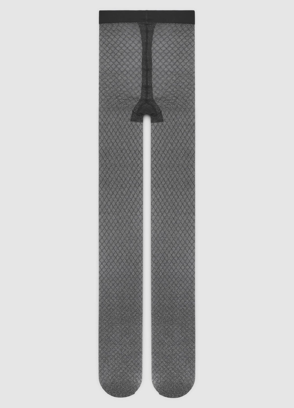 Sheer shimmer diamond-pattern tights