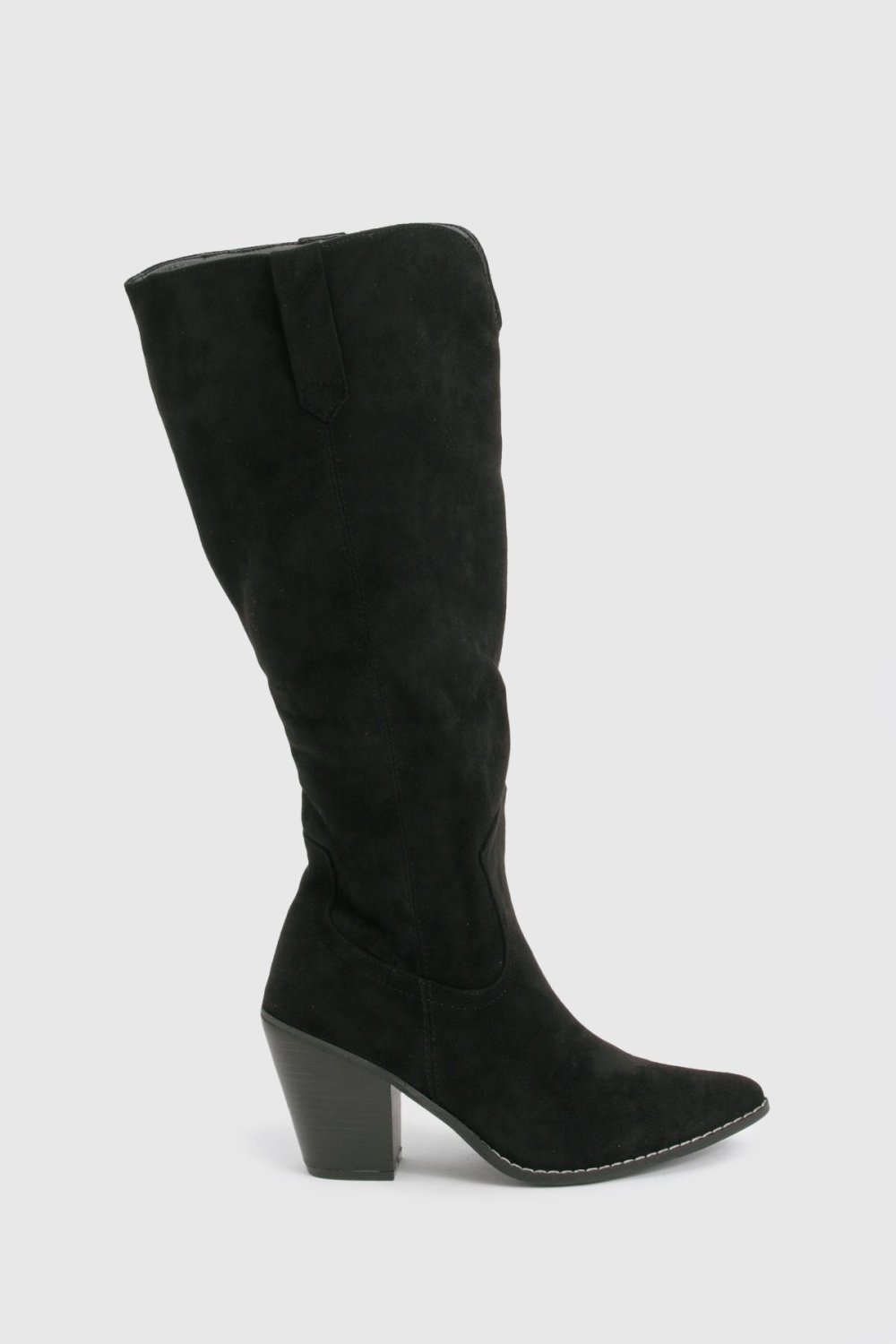 Faux suede western boots - Wide fit