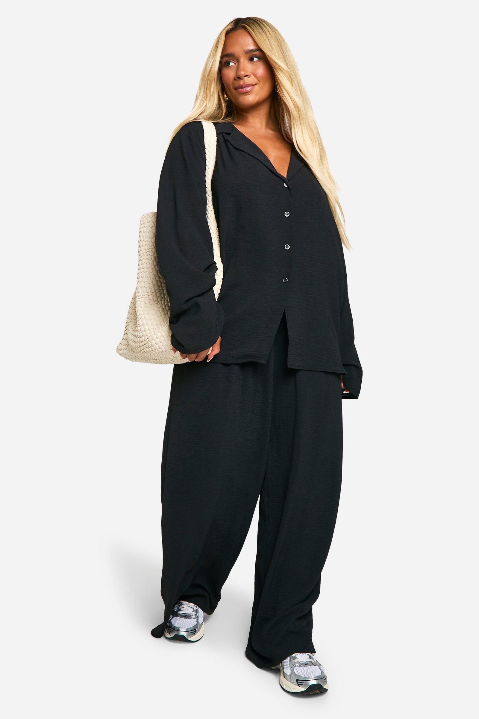 Woven Ensemble coordonné : chemise - Grande taille