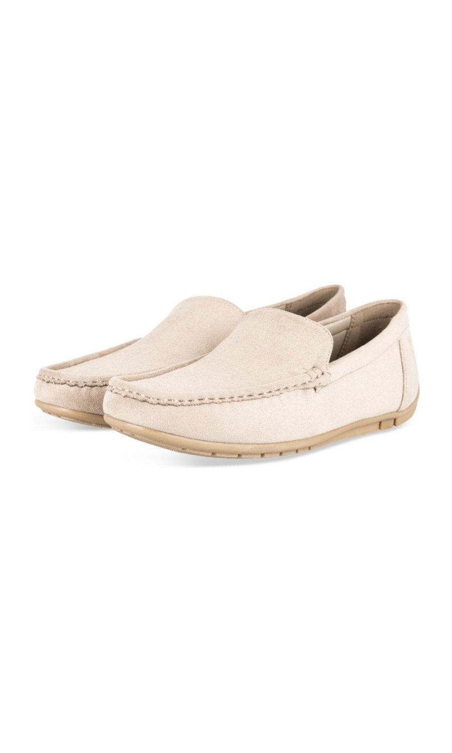 Plain off-white driving loafers
