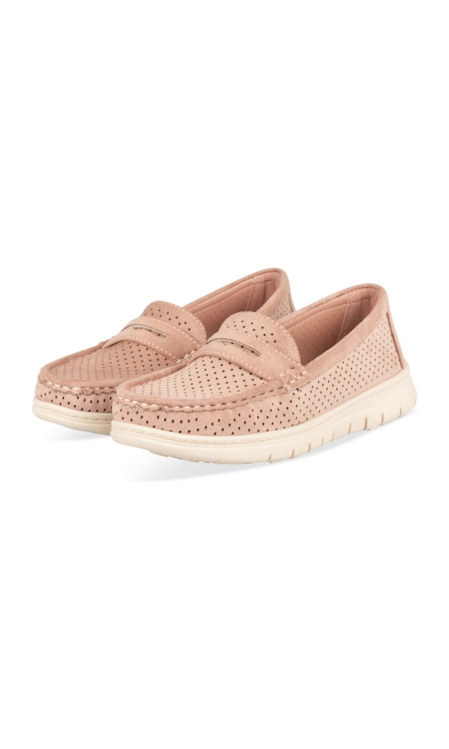 Mocassins m9obbin b semelle ghlida rose