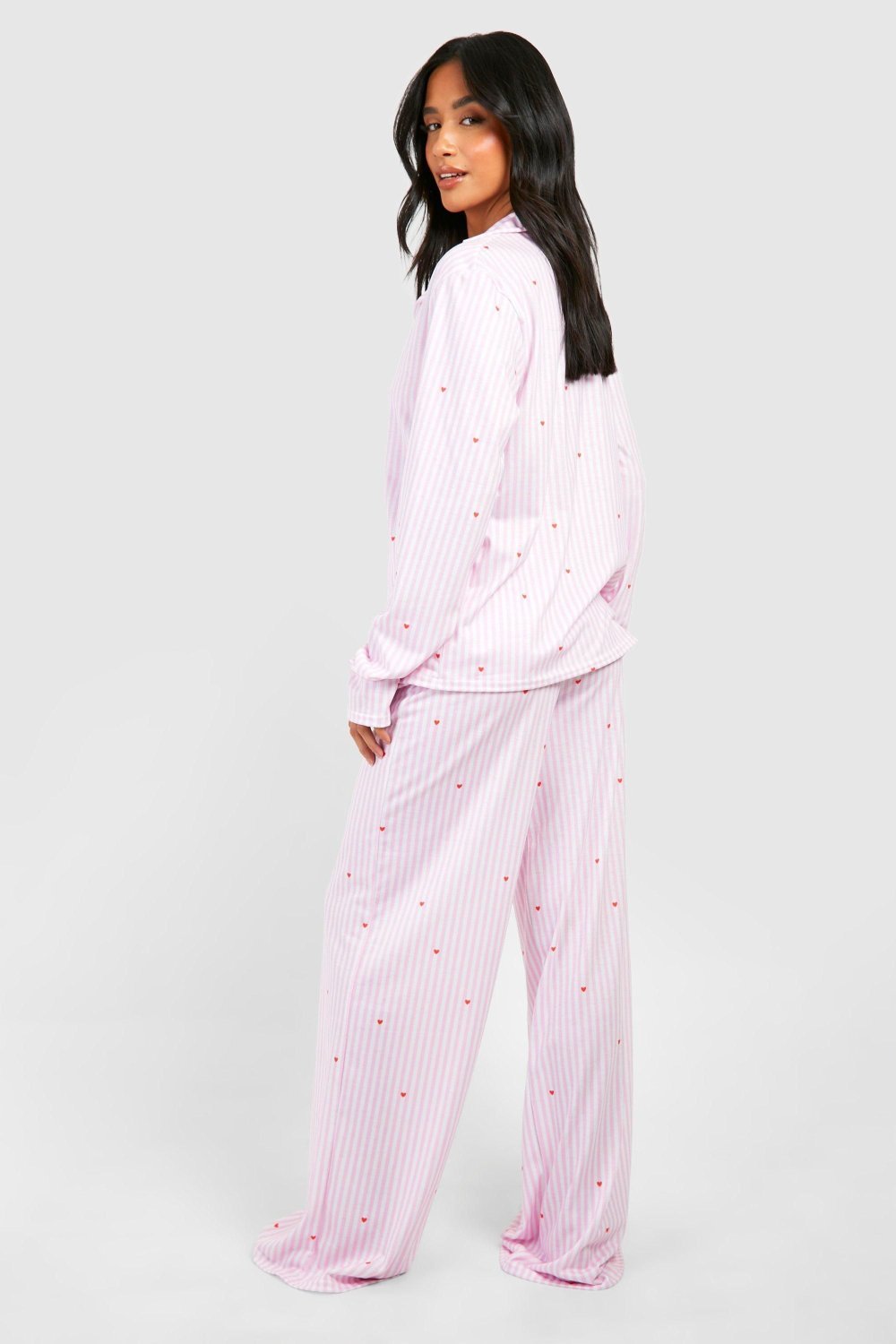 Pyjama chemise et pantalon à fines rayures - Petite