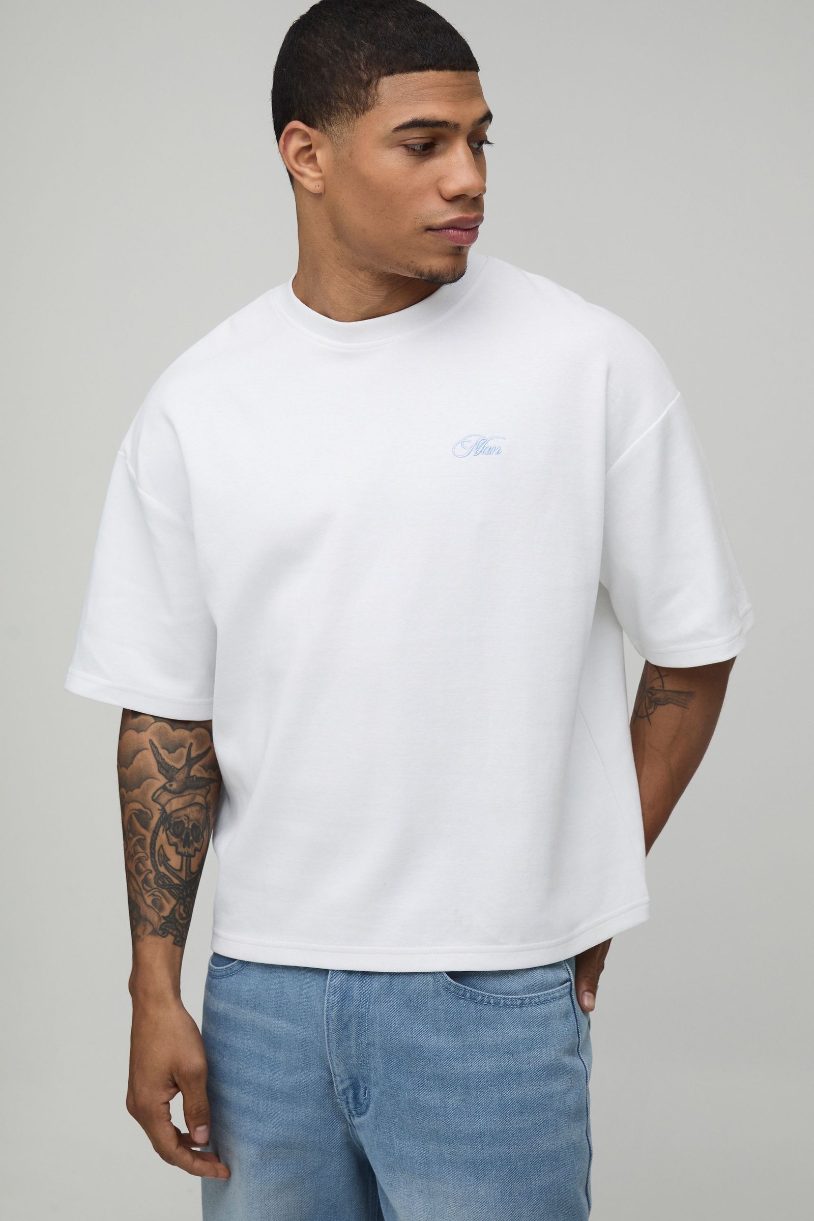 T-shirt Oversize En Interlock Avec Broderie Boat Hire