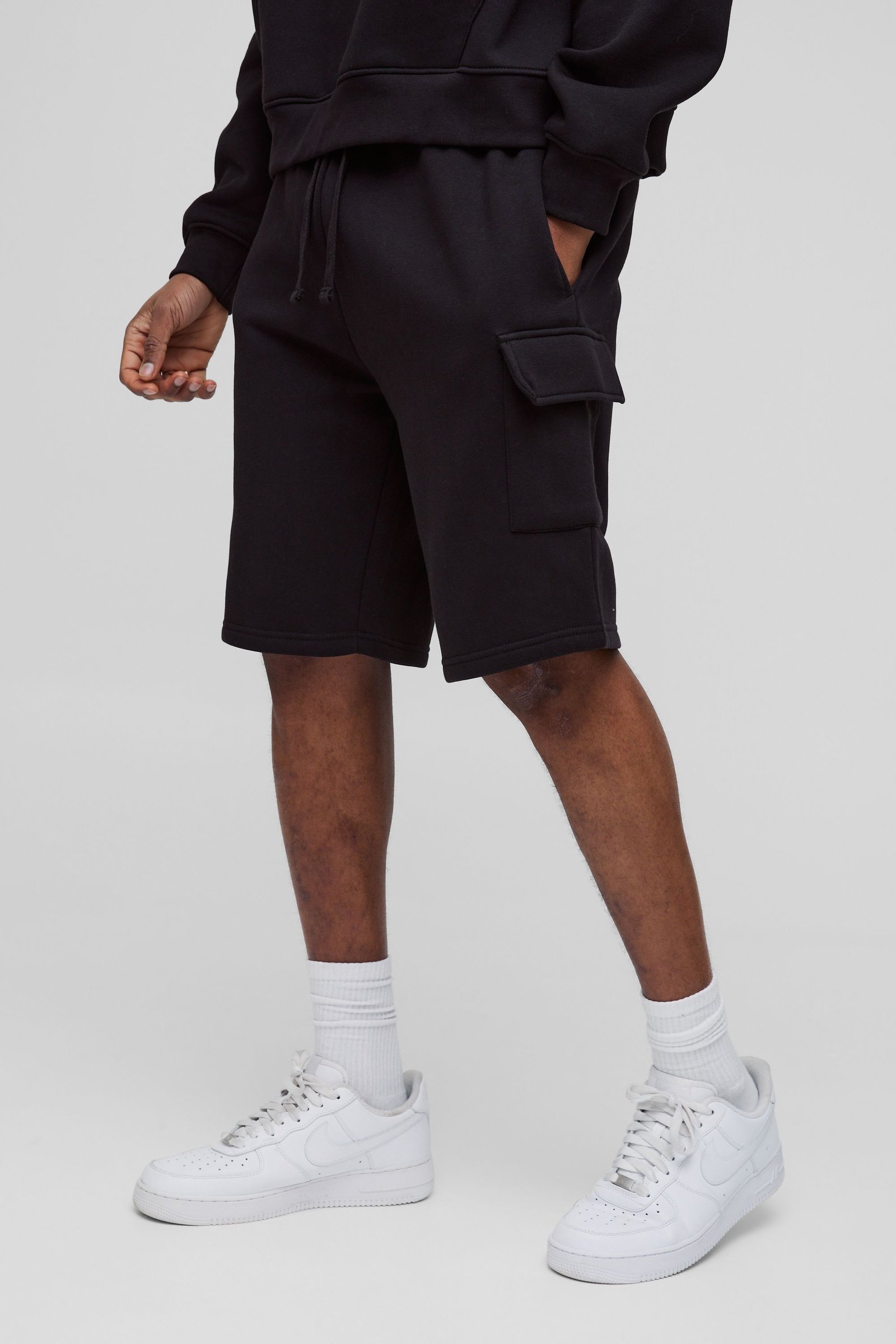 Shorts cargo mi-long pour grands, coupe ample
