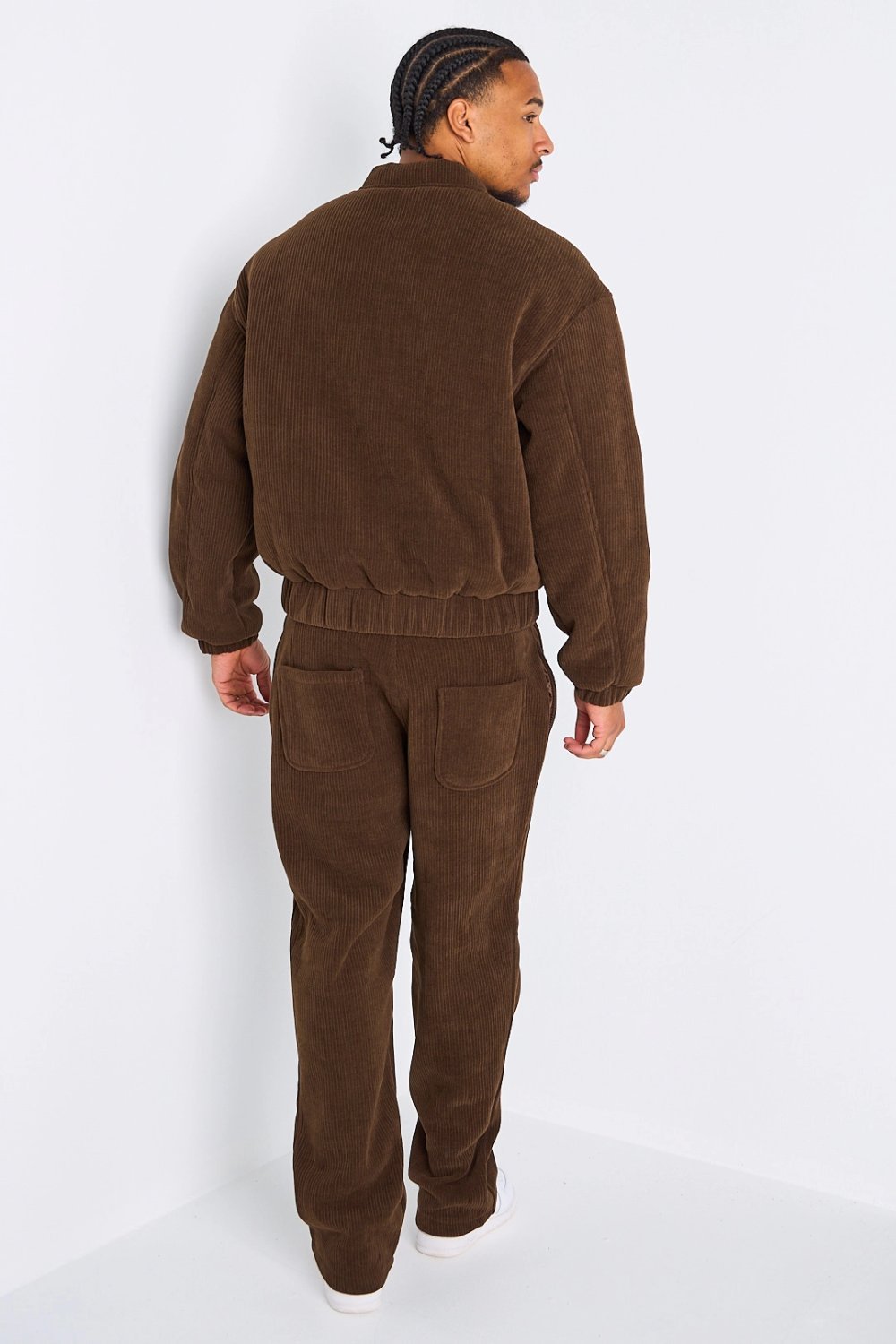 Brown corduroy jacket and trousers set