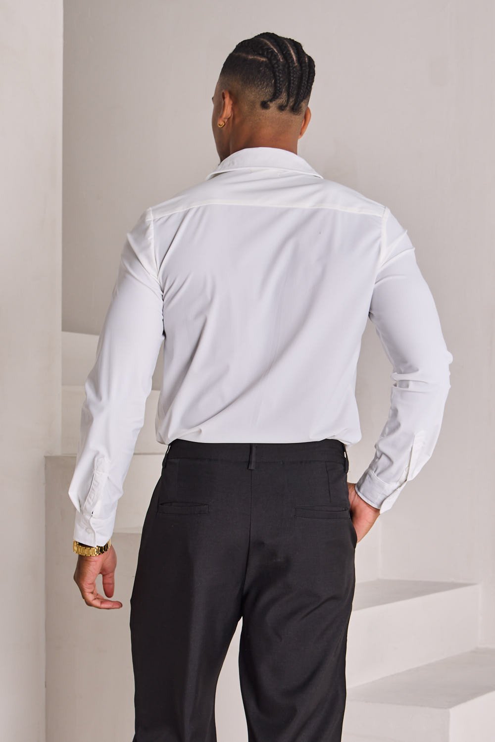 White basic flowing shirt