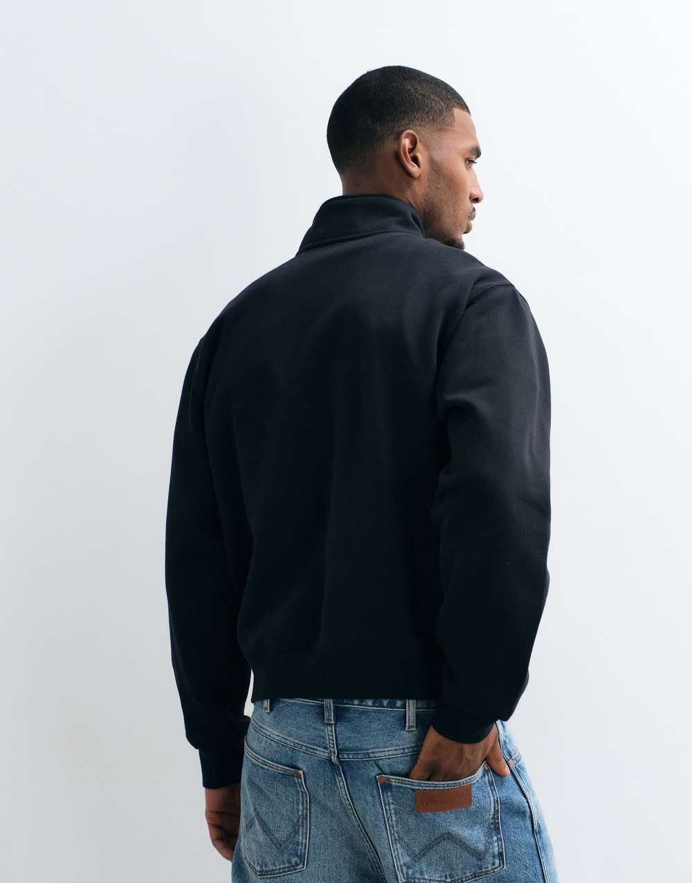 Sweat col zippé Simple Dome noir