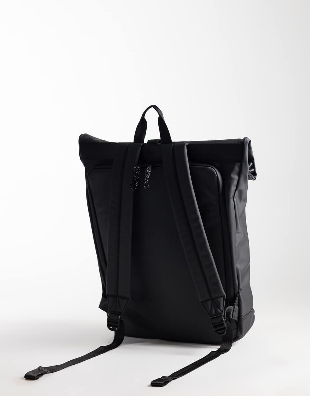 Flap backpack in black