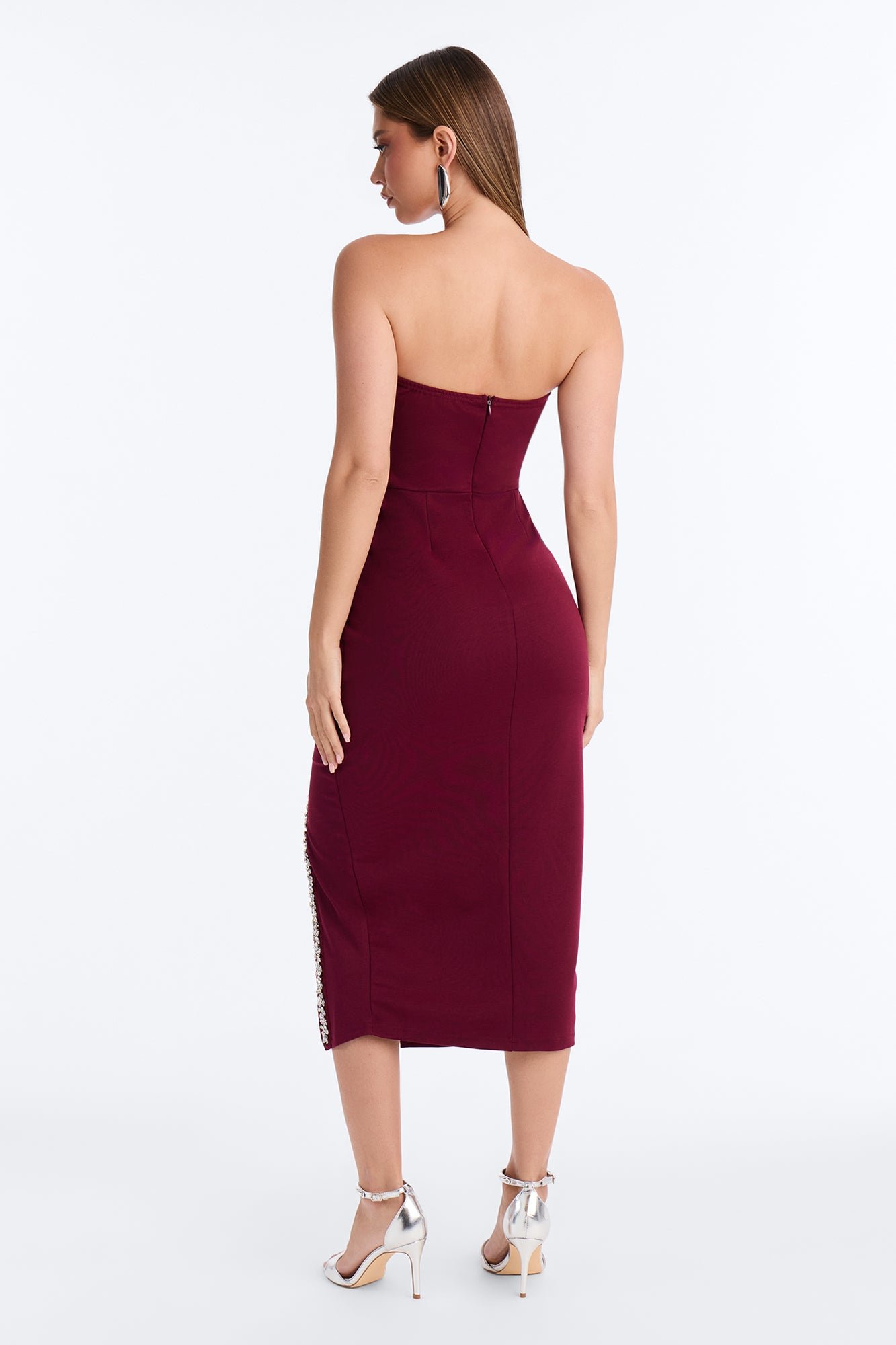 Robe midi mzwwqa b strass