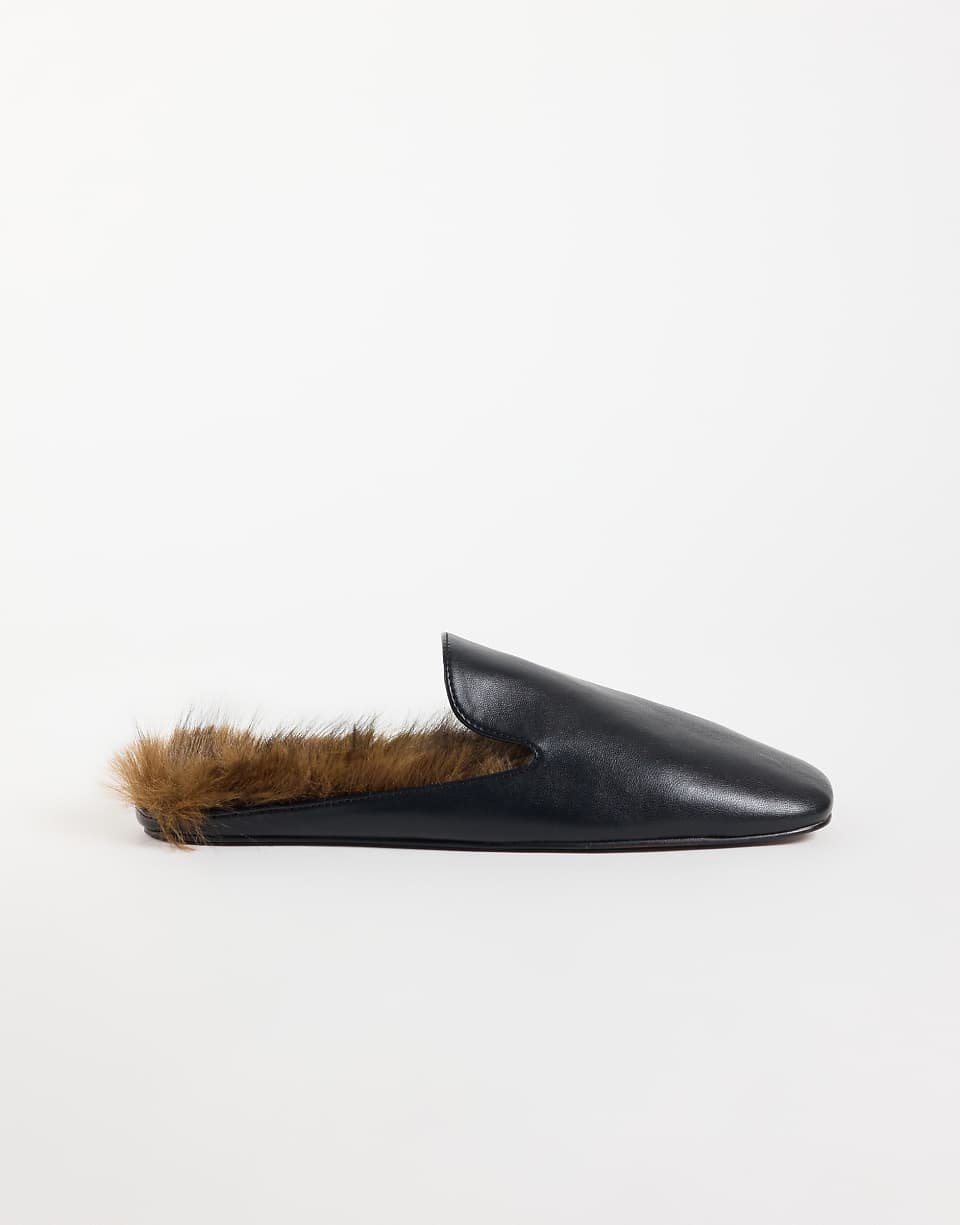Maura - Mules style slippers, lon k7al, b faux-fur