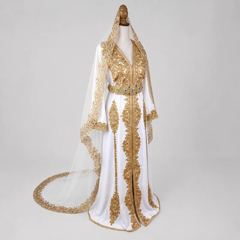 Caftan crêpe de soie byed mtarz b dheb