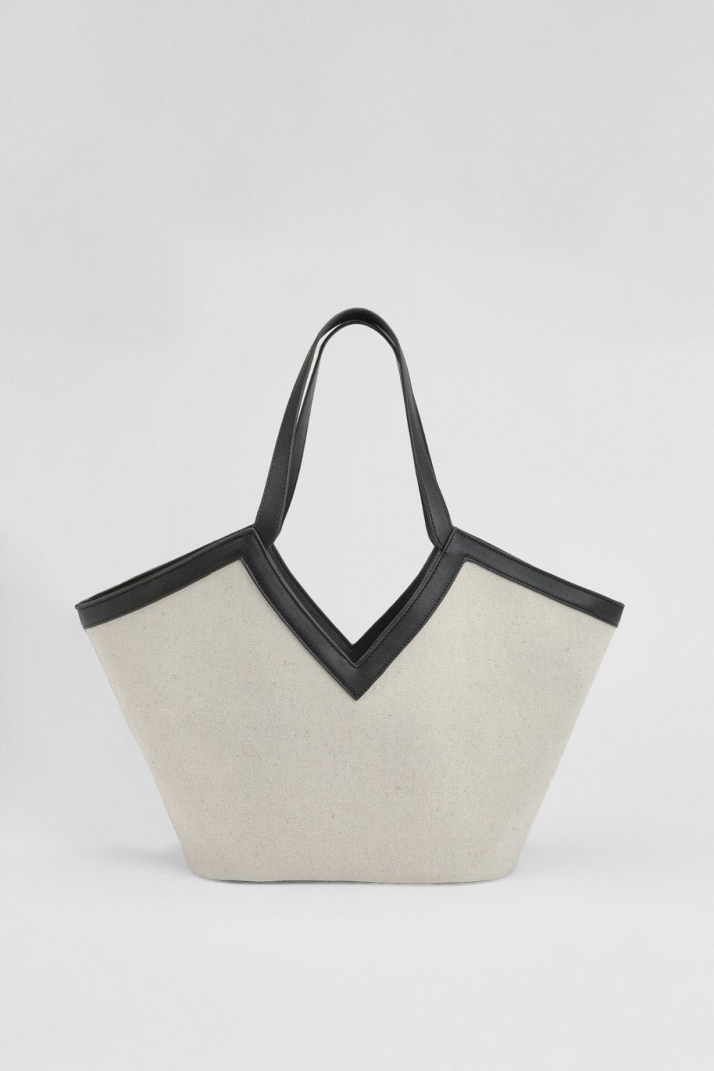 Linen tote bag with pouch