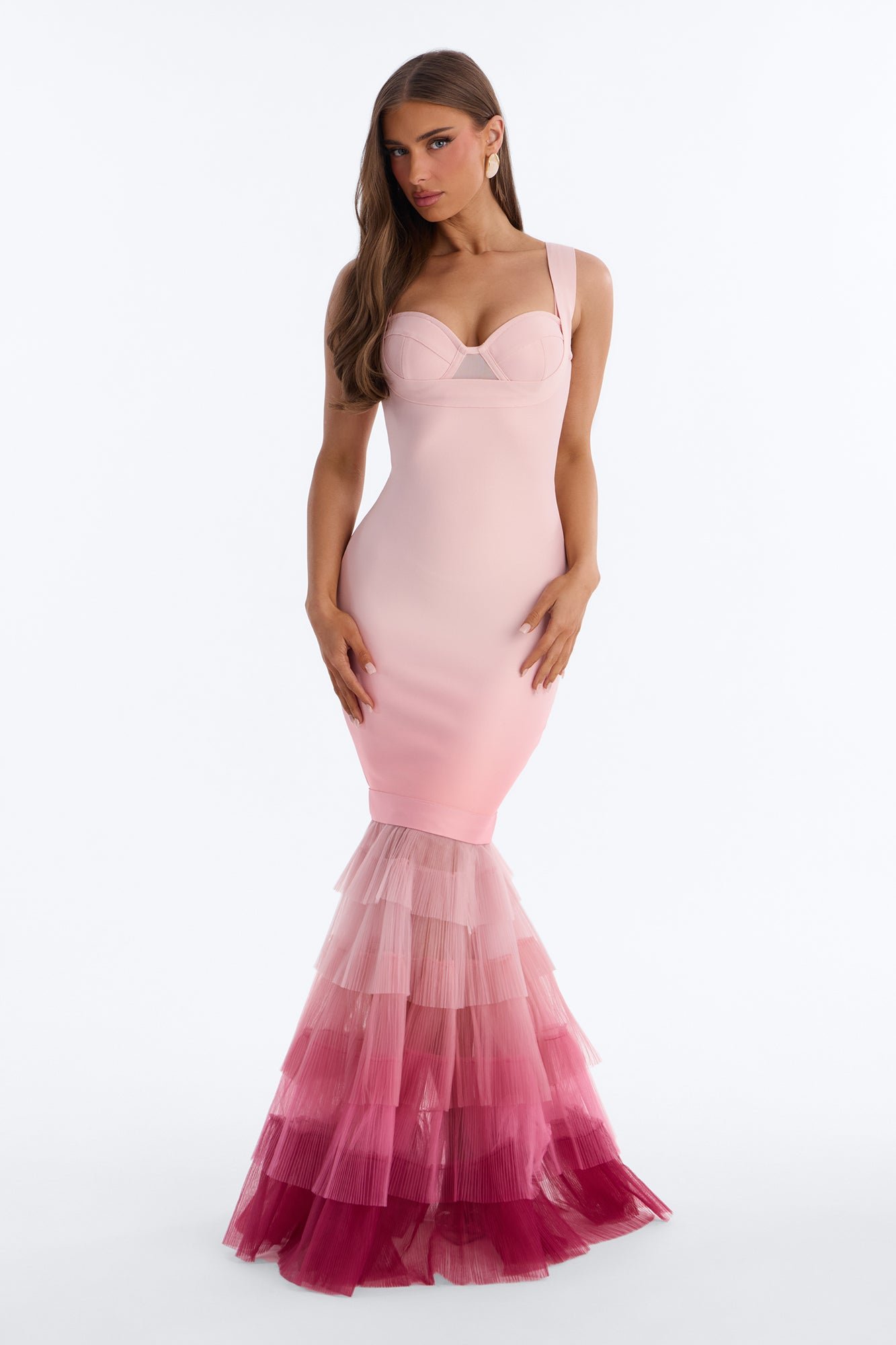 Robe dial soirée bandage sirène dégradée