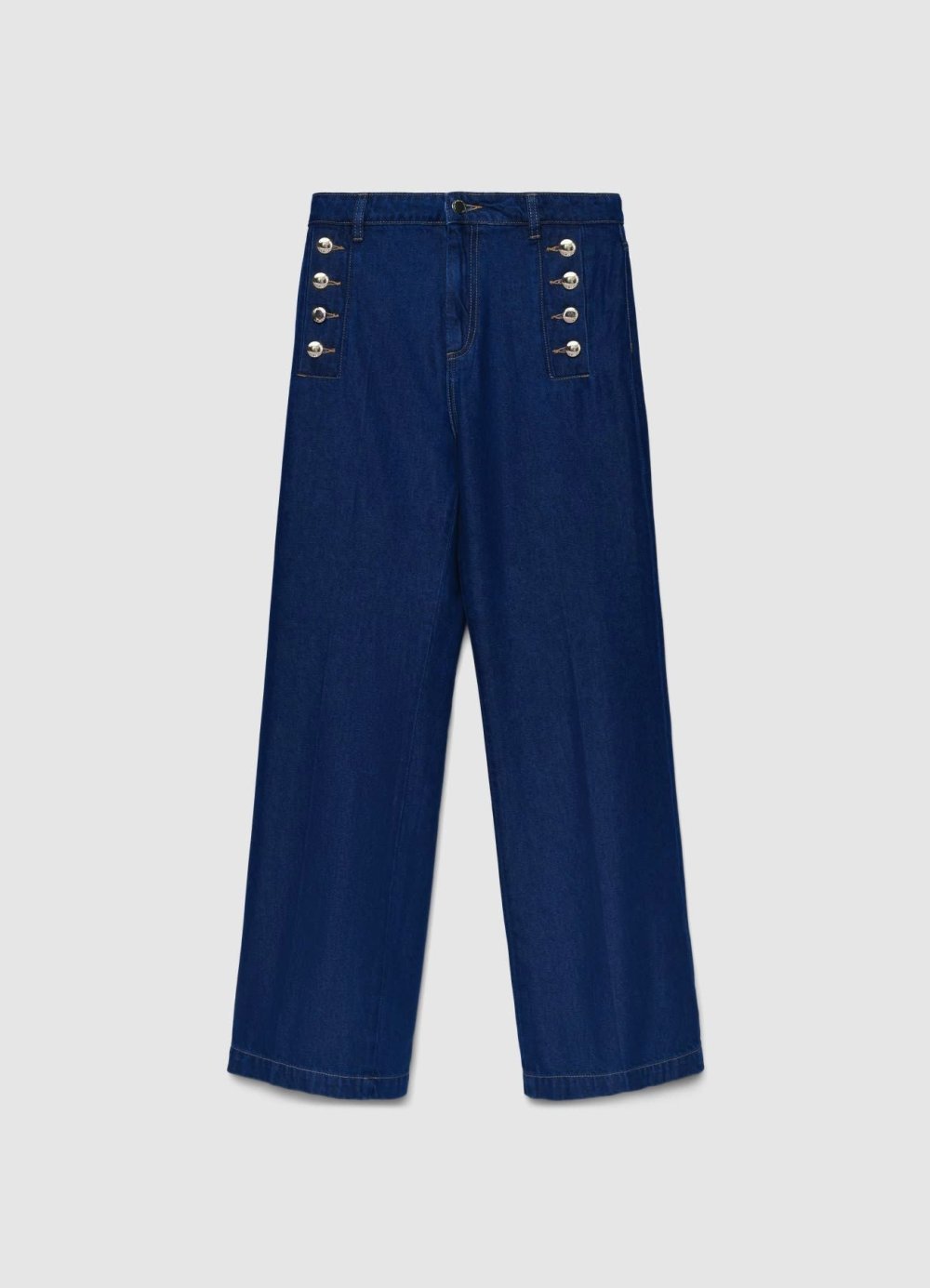 Jean palazzo taille haute b boutonat
