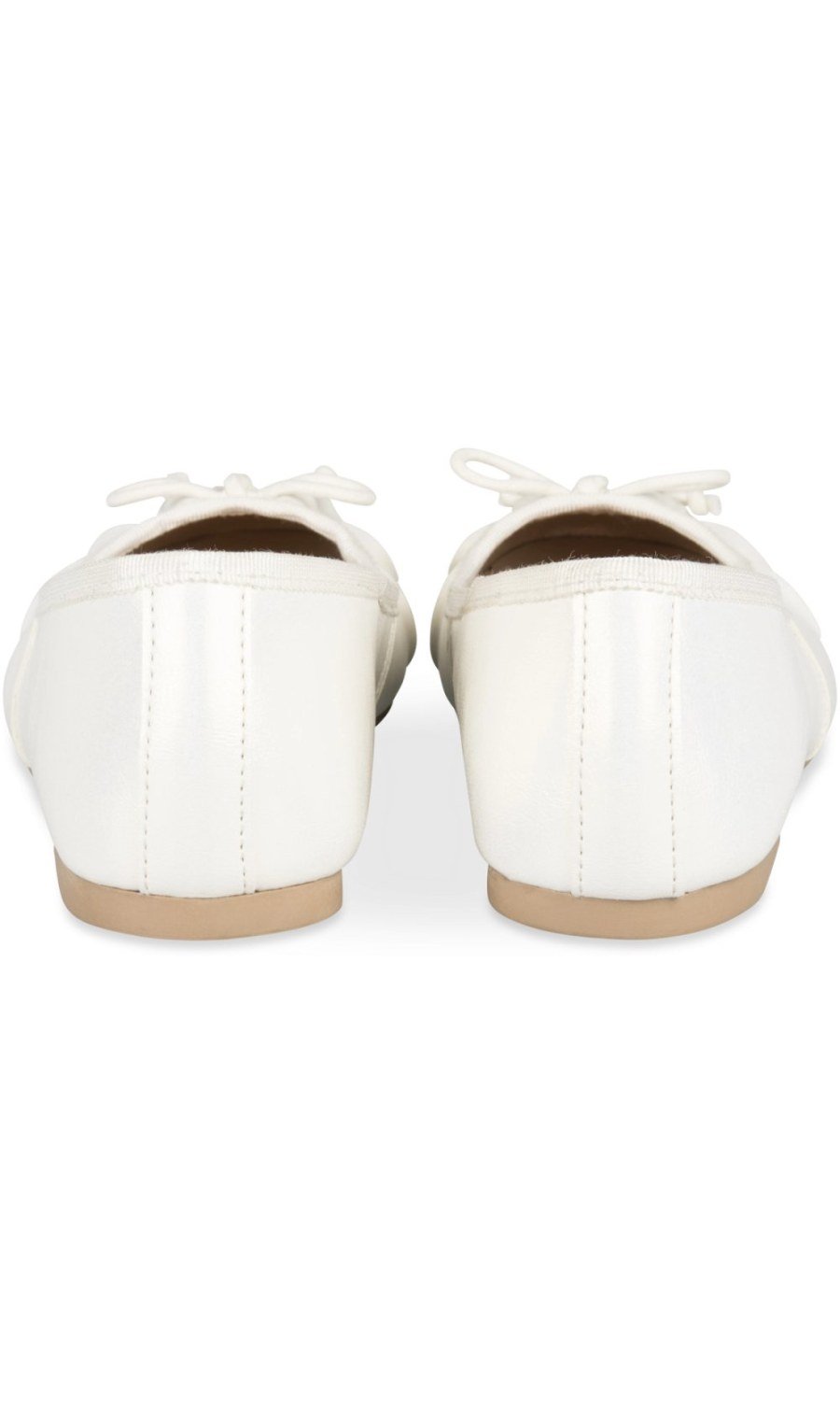 Ballerines nacrées bout froncé blanches