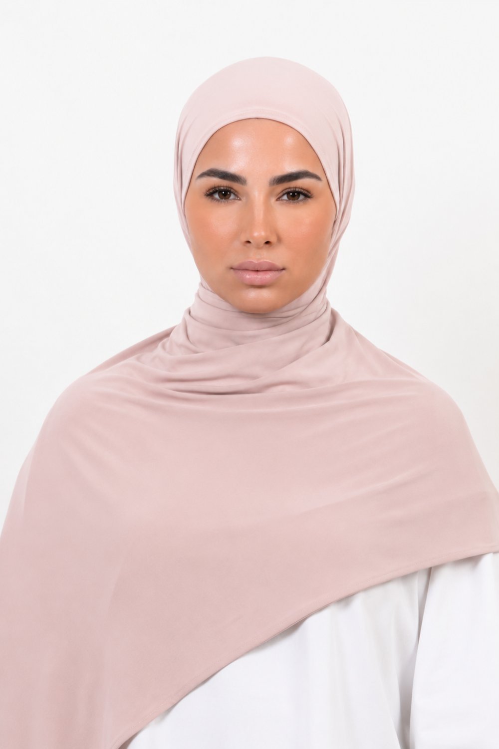 Liquid jersey hijab - Pearl pink