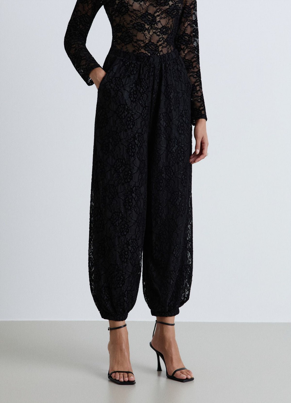 Lace harem trousers