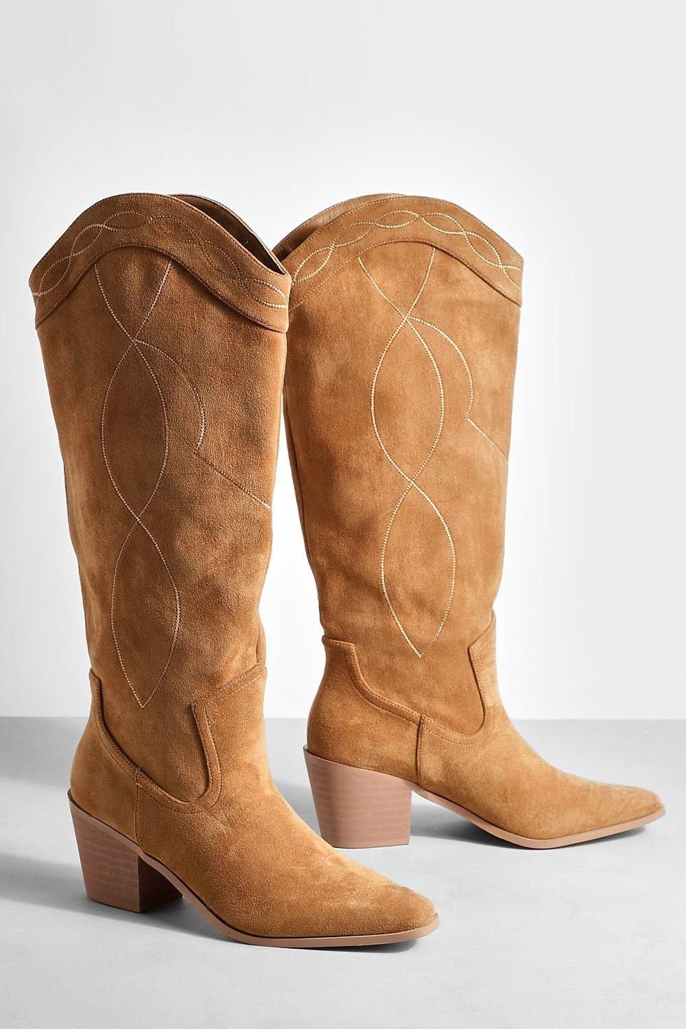 Bottes western f suédine