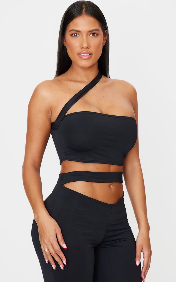 Sculpt cut out waist flared trousers