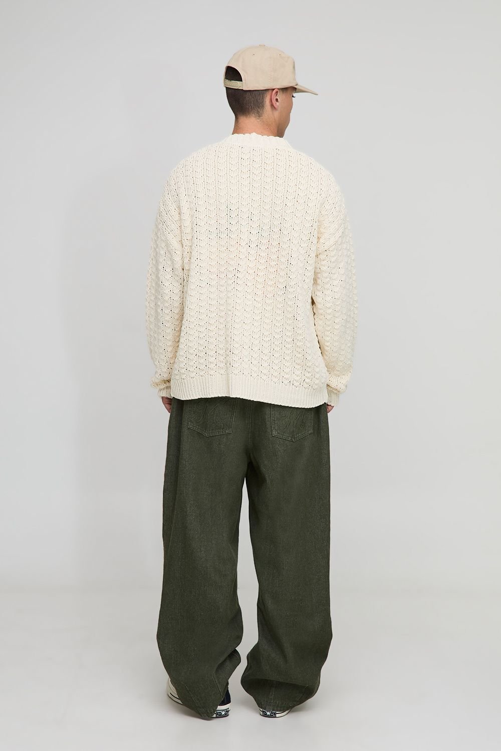 Cardigan boxy en grosse maille torsadée