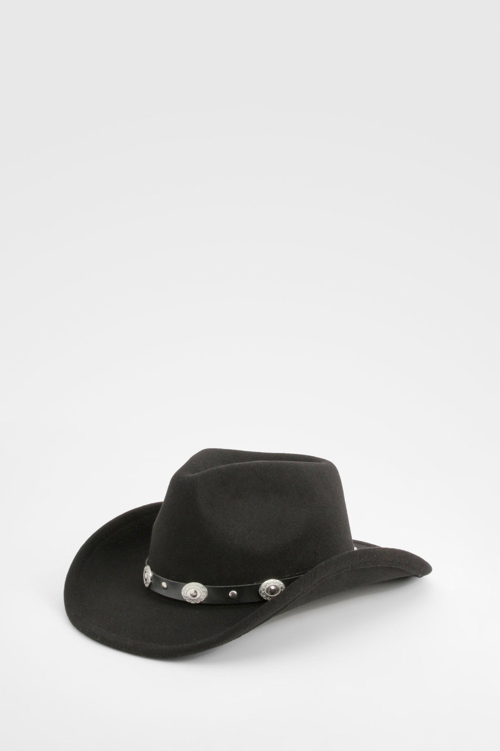 Studded felt cowboy hat