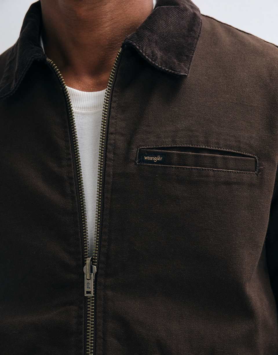 Veste utilitaire réversible marron