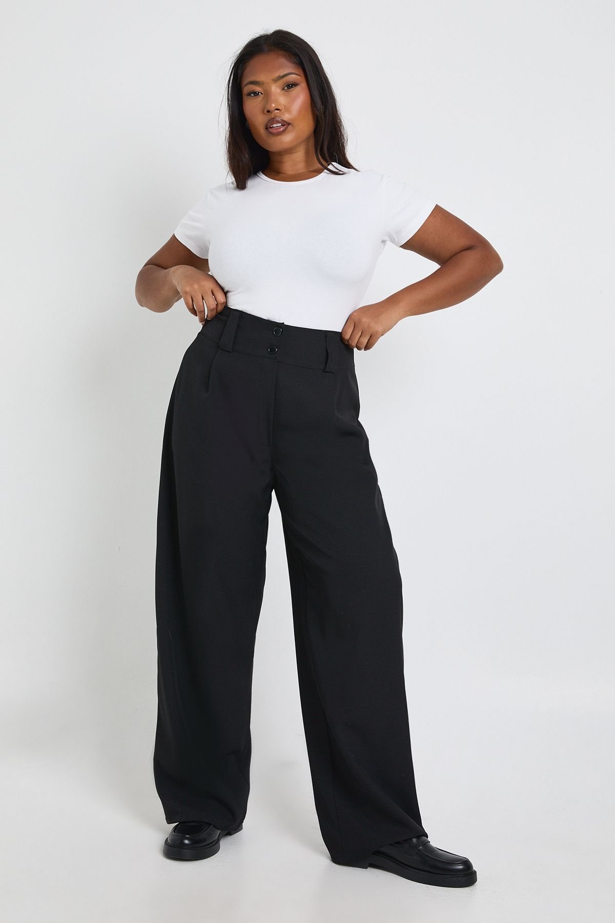 Pantalon tissé sur mesure - Grande taille