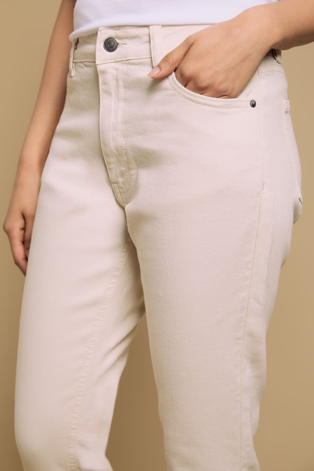 Jean skinny stretch écru - Petite