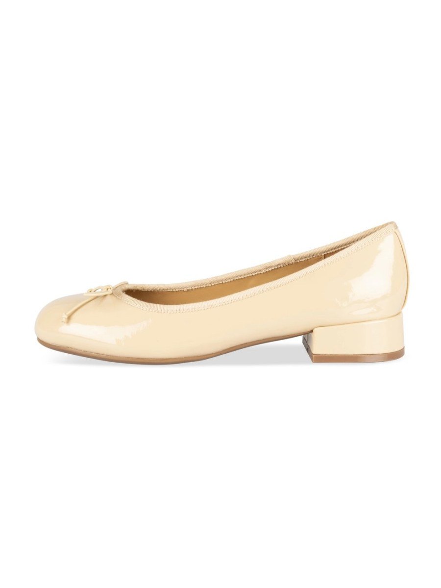 Ballerines vernies b talon carré bej