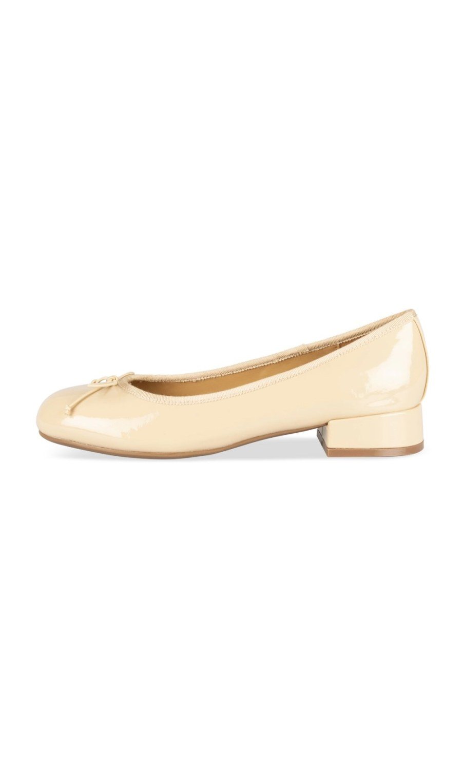 Ballerines vernies b talon carré bej