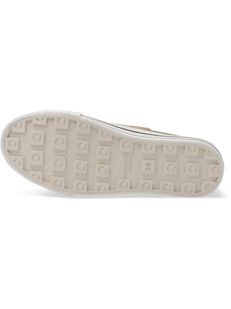 Gold metallic platform sneakers