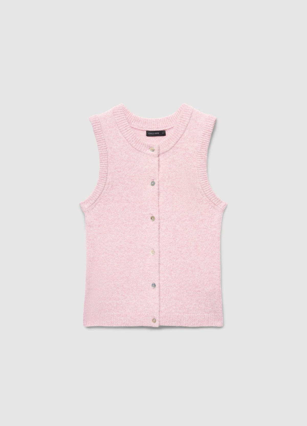 Sleeveless knit waistcoat