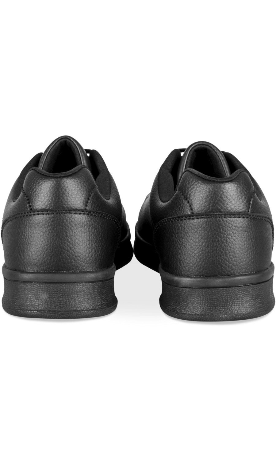 Black perforated low-top trainers
