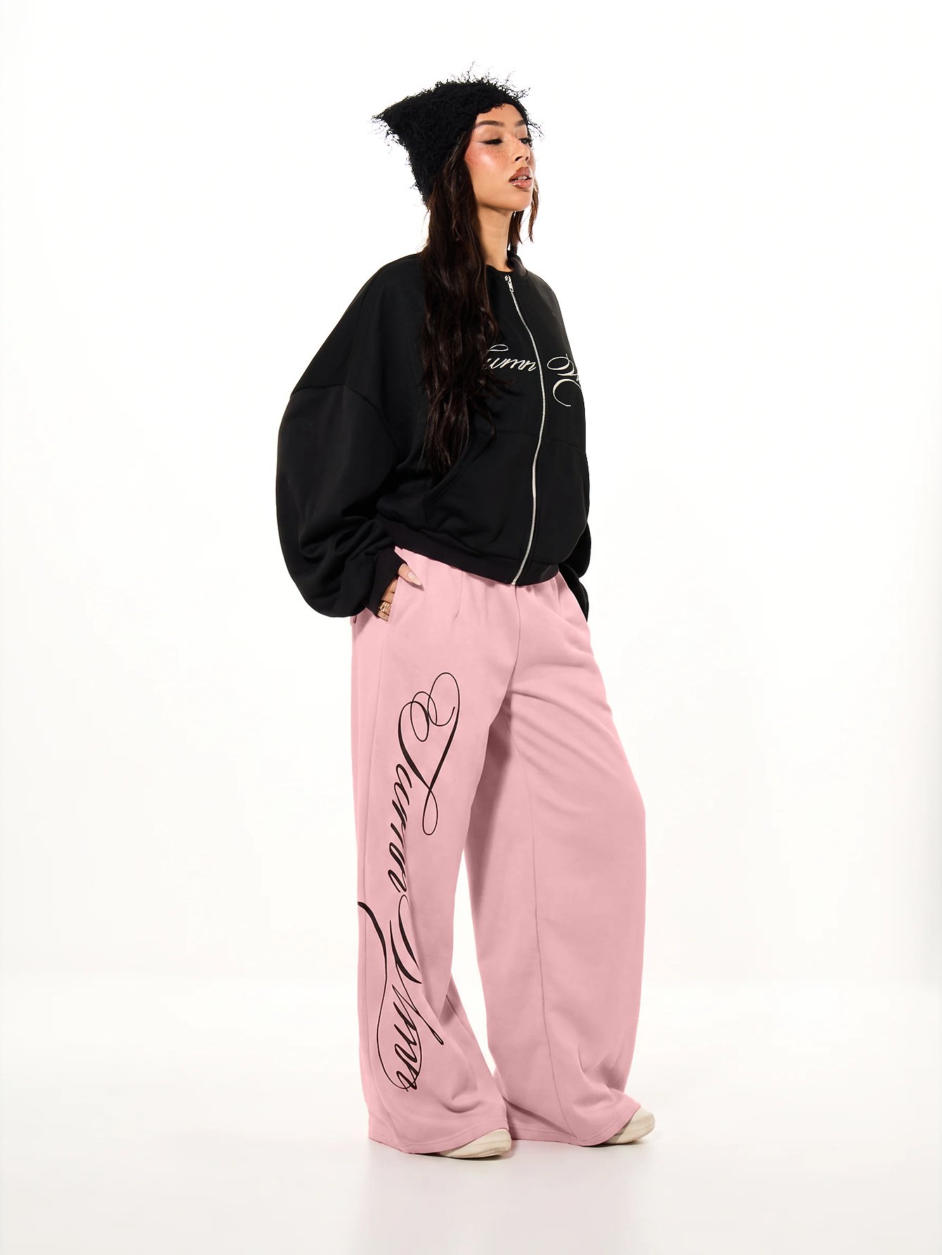 Pantalon survêtement oversize b jambes wase3a