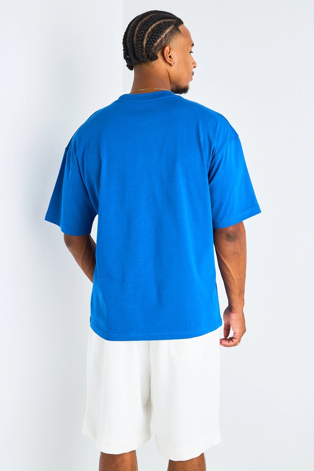 T-shirt with Eiffel tower print in royal blue