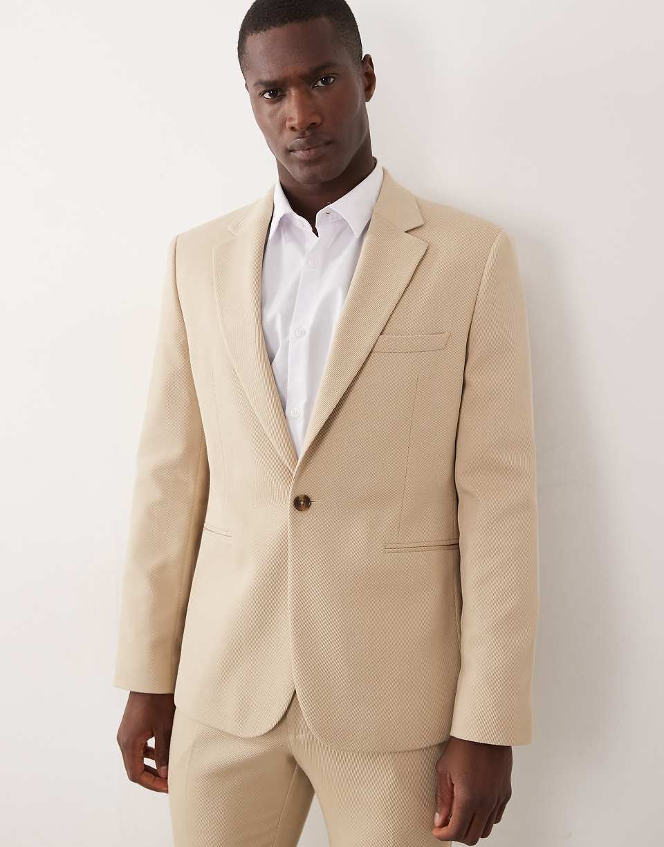 Veste de costume ajustée - Taupe