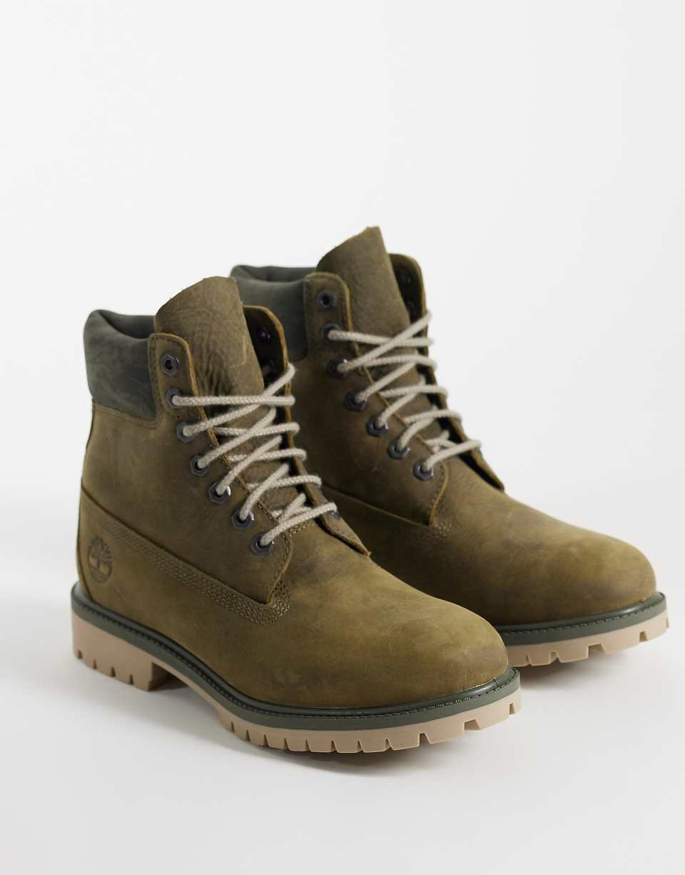 Bottes à lacets imperméables 6 pouces en kaki