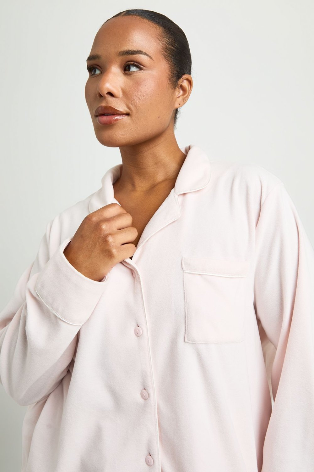 Pyjama chemise w sarwal f polaire - Grande taille