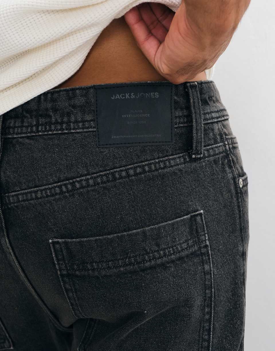 Chris straight-leg jeans - Plain black wash