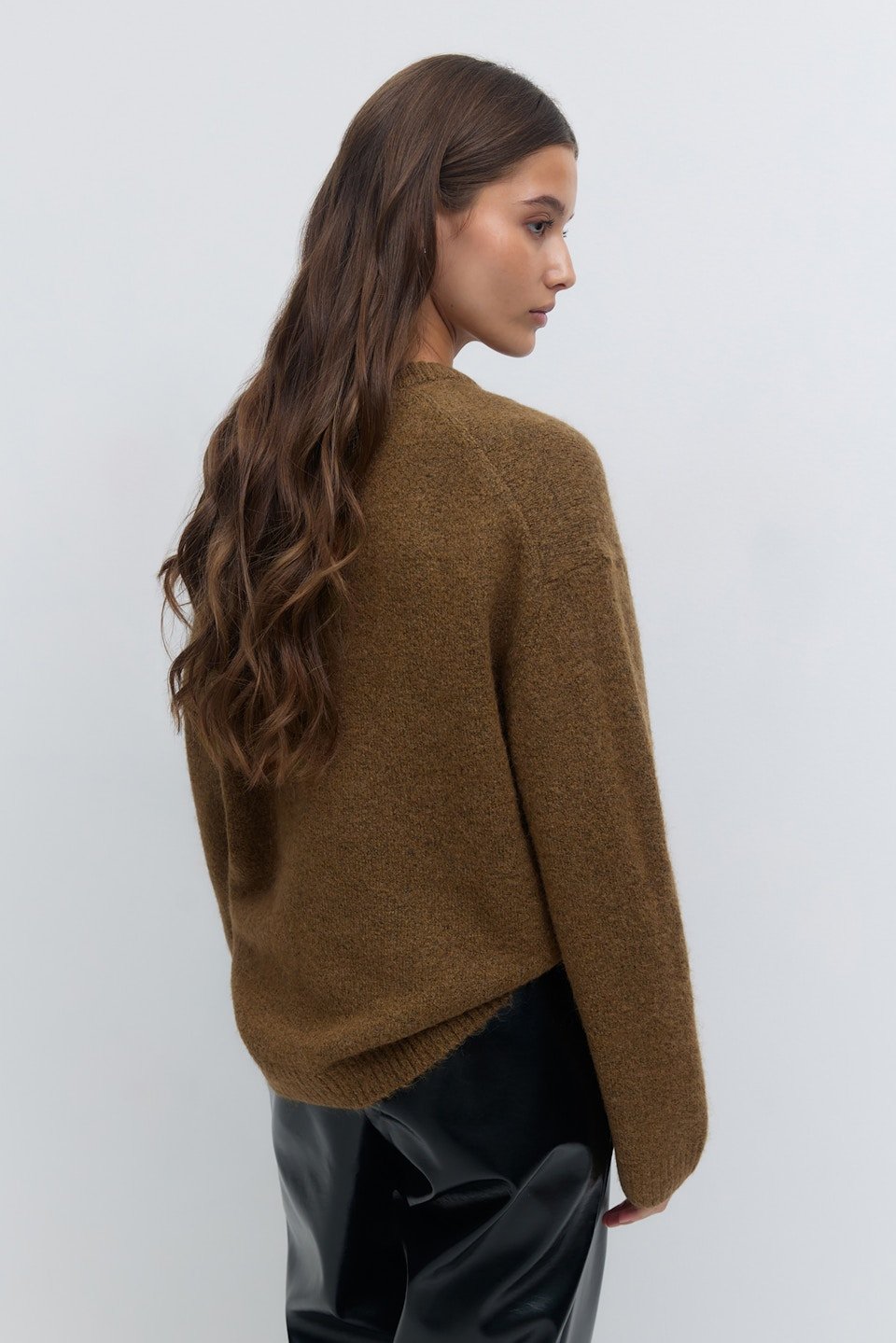 Pull en maille col rond oversize