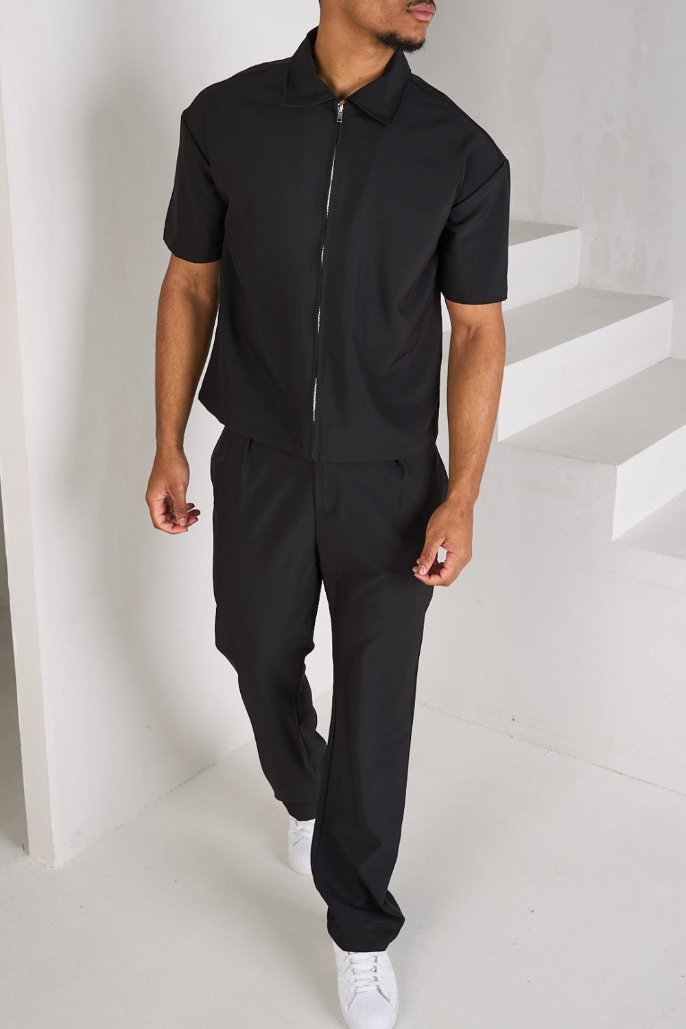 Ensemble veste b zip w pantalon b smta k7el