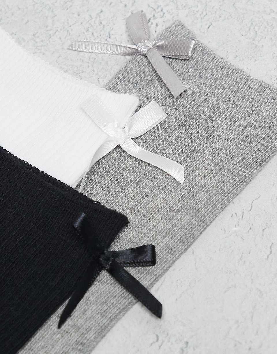 3-pack bow detail socks - Multicolour