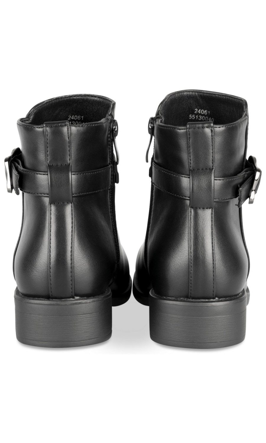 Bottines à bride bouclée noires